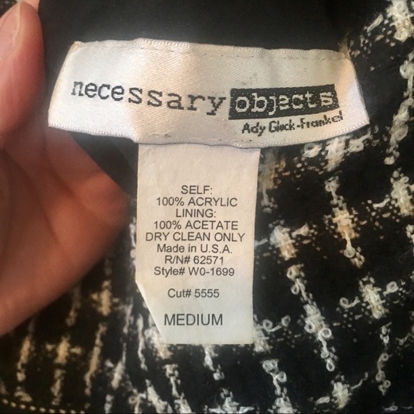 {Necessary Objects} Black + White Tweed Dress - Picture 7 of 7